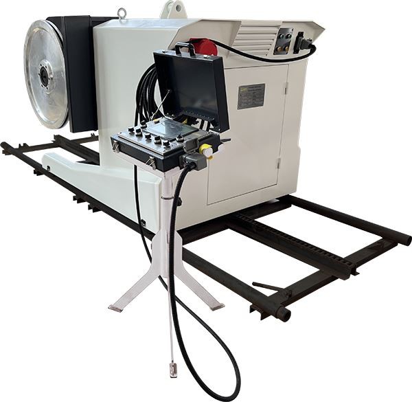 Diamond wire rock cutting machine